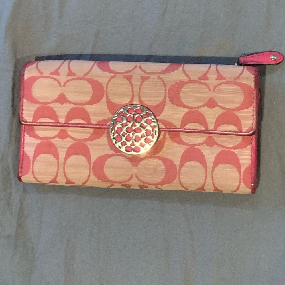 Pink Coach Wallet